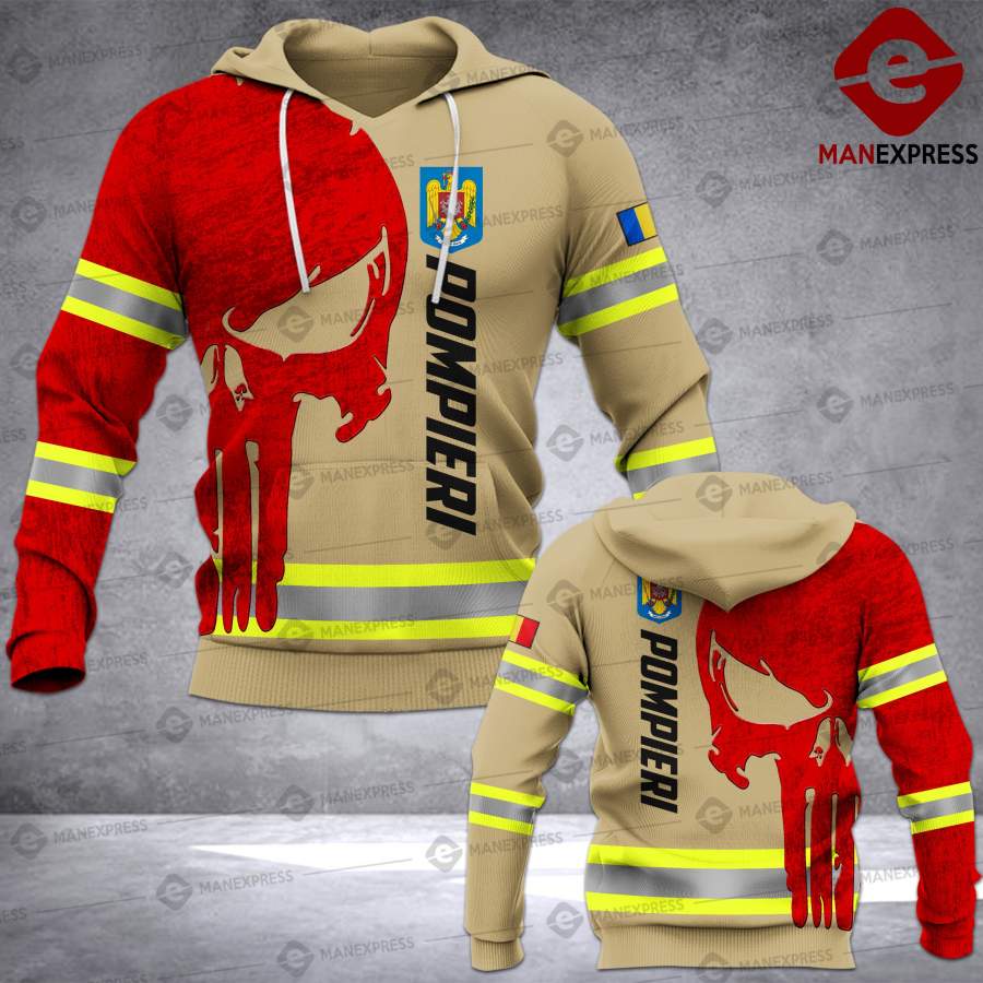 Romanian Firefighter 3D printed hoodie FCU Romania