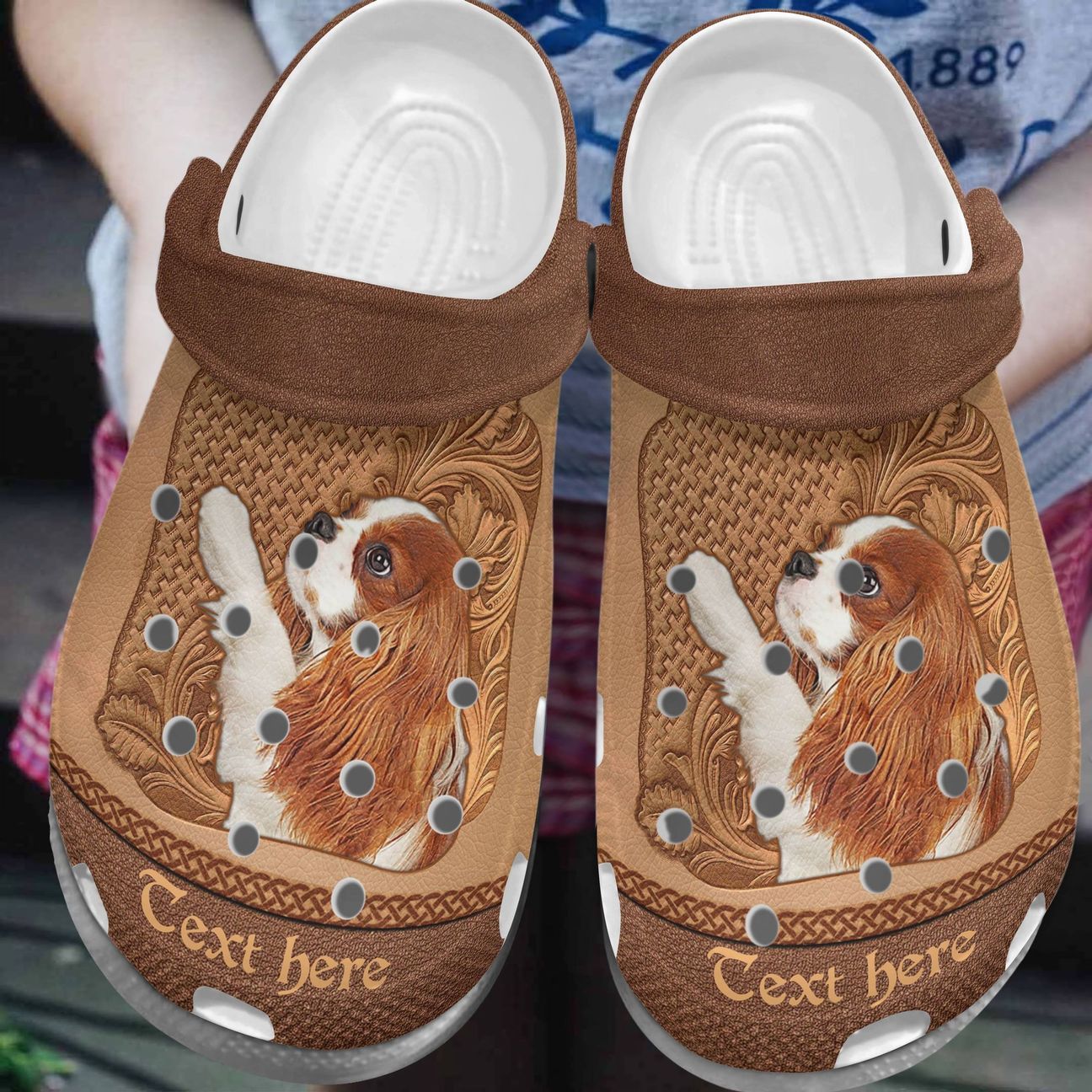 Cavalier King Spaniel Personalize Clog, Custom Name, Text, Fashion Style For Women, Men, Kid, Print 3D Personalized Beautiful Cavalier King Spaniel