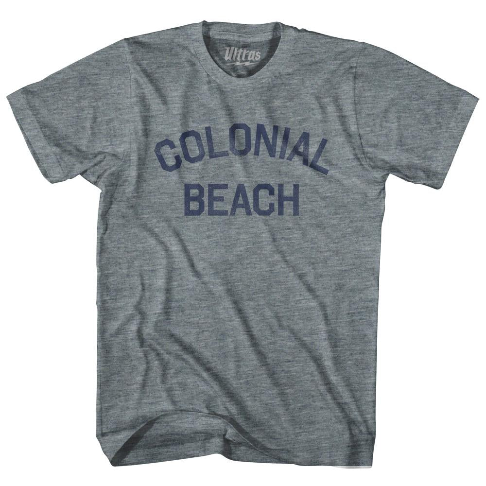 Virginia Colonial Beach Womens Tri-Blend Junior Cut Vintage T-shirt