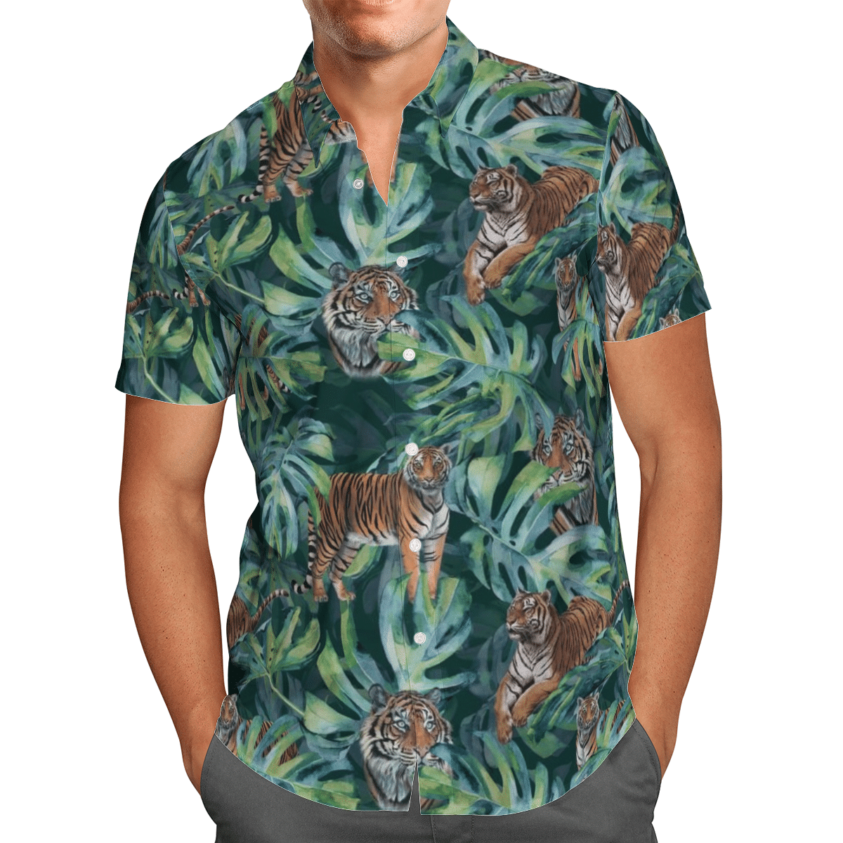 Tiger Tropical Hawaiian Shirt