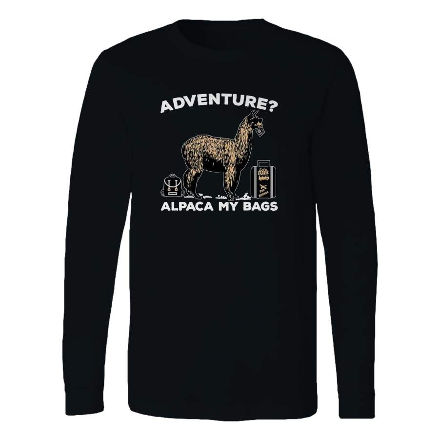 Adventure Alpaca My Bags Funny Animal Long Sleeve T-Shirt