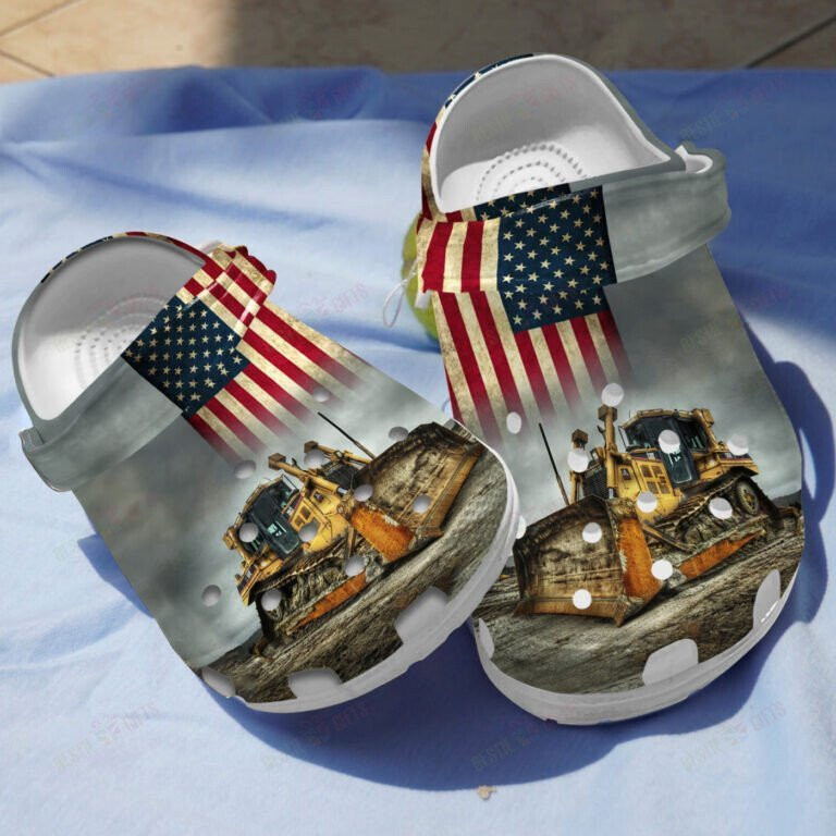 Us Bulldozer Shoes Clogs Gifts For 4Th Of July