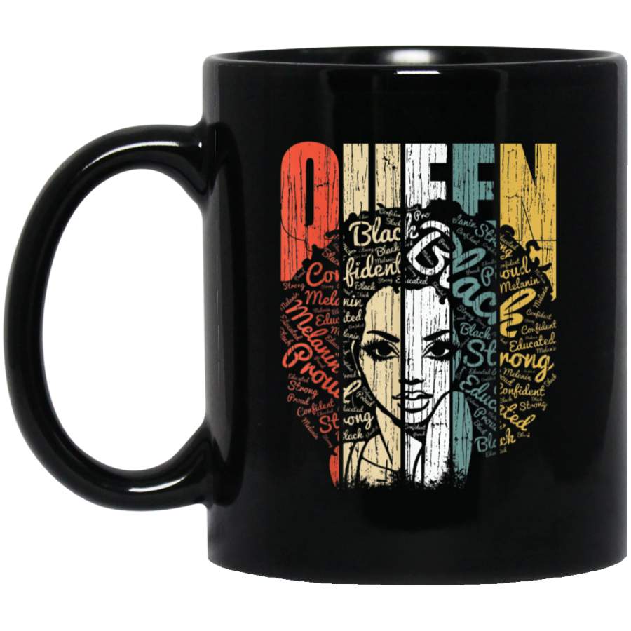 Strong Black Queen African American Natural Afro Black Mugs