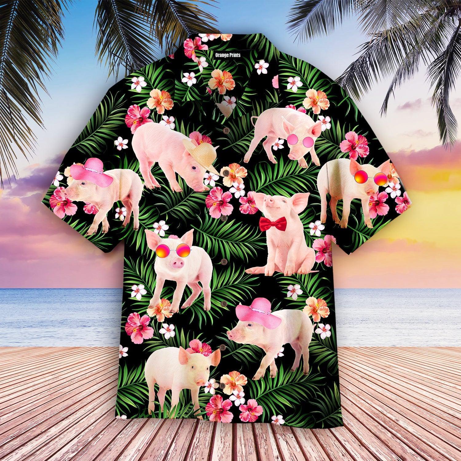 Pig Farm Where Pigs Home Is Tropical Hawaii Shirt For Men Women Ha35829