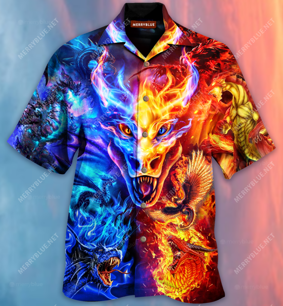 World Ends In Fire And Ice But Dragons Do Not Unisex Hawaii Shirt Ha34062