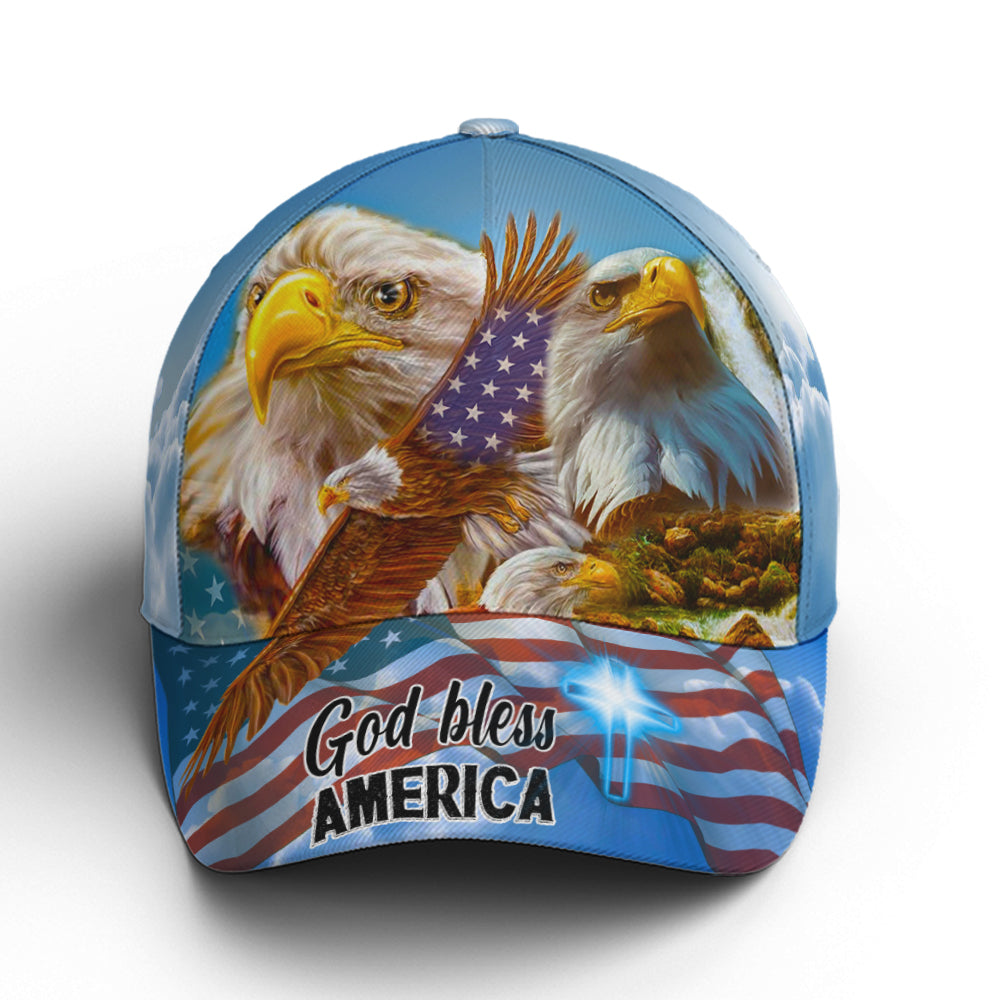 God Bless America Bald Eagle Baseball Cap Coolspod