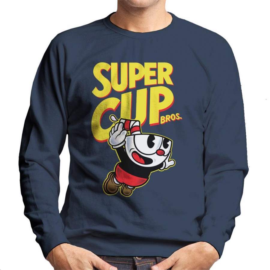 Super Cup Bros Super Mario Cuphead Men’s Sweatshirt