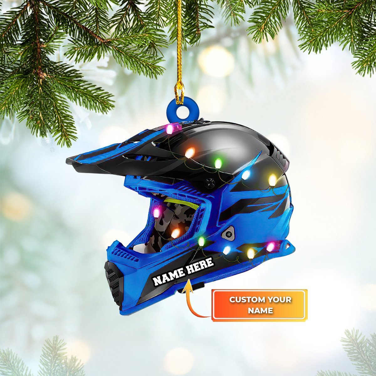 Motocross Custom Shaped Ornament 01