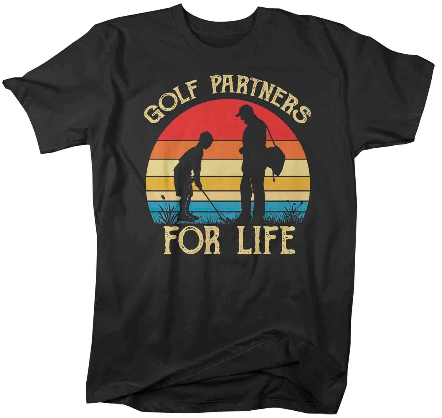 Men’S Golfing T Shirts Matching Father Son Golf Partners For Life Shirts Father’S Day Gift Idea Vintage Best Friends Shirt Man Unisex