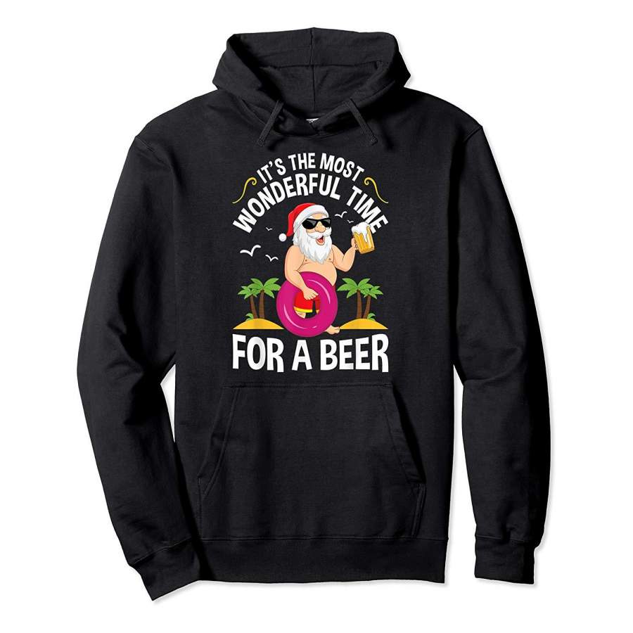 Tropical Christmas It’s the Most Wonderful Time For A Beer Hoodie T-Shirt