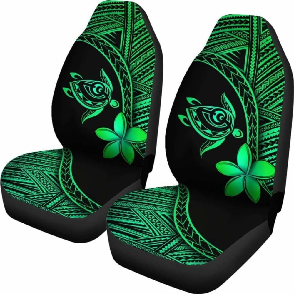 Alohawaii Car Seat Covers – Hawaii Turtle Plumeria Green – New 091114