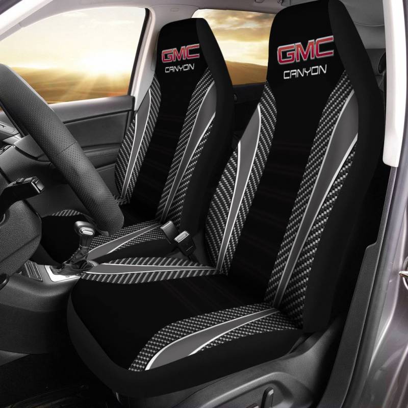 GMC Canyon VTH Car Seat Cover (Set of 2) Ver 1 (Black) Fashionspicex Shop