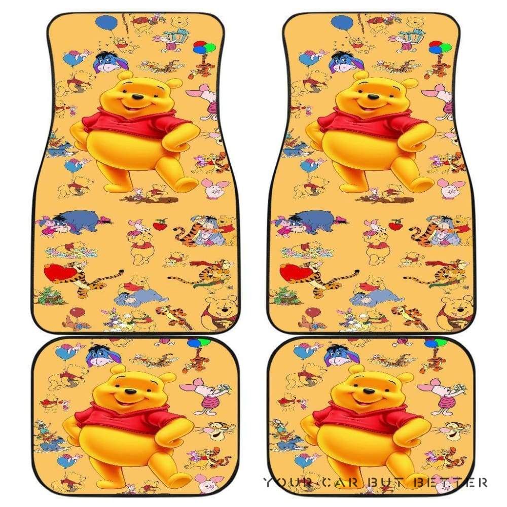 Pooh With Colorful Symbols Car Floor Mats 155026 Personalized Car Seat Floor Mat Custom Print