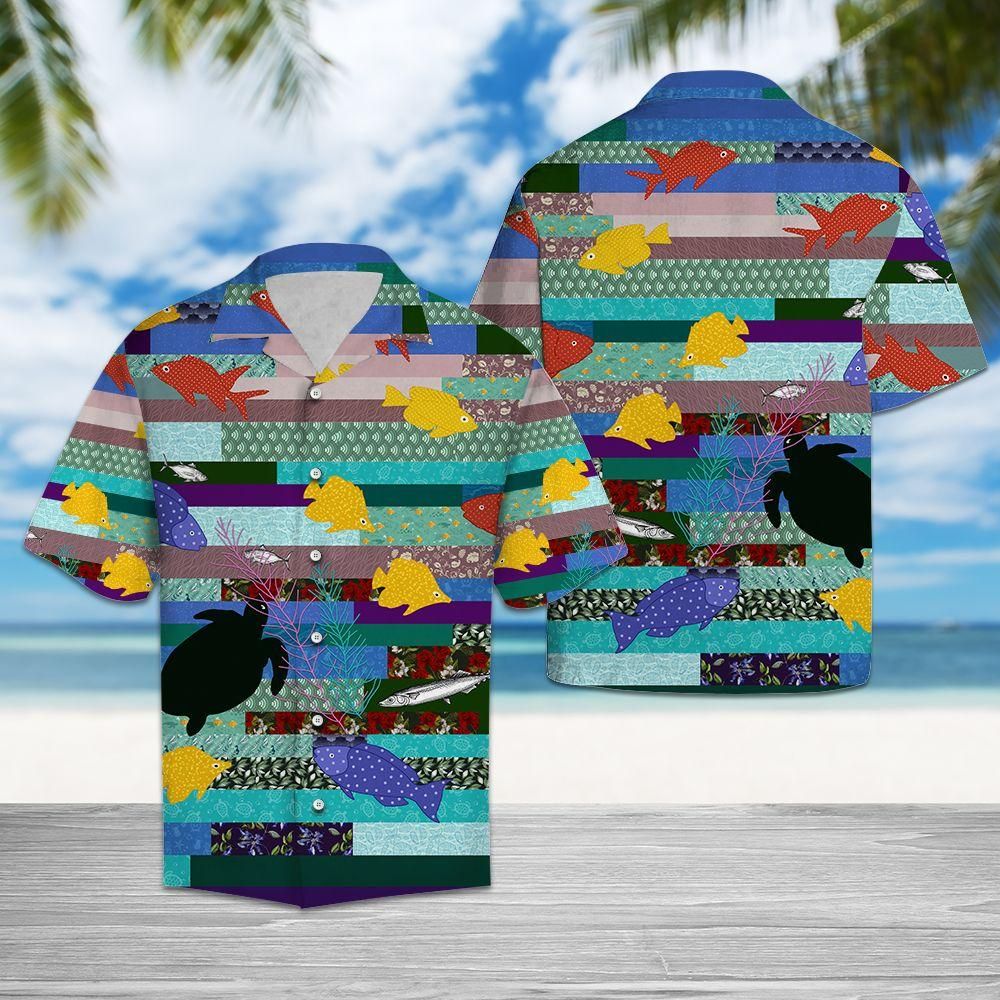 Tropical Fish Aloha Hawaiian Shirt Colorful Short Sleeve Summer Beach Casual Shirt For Men And Women