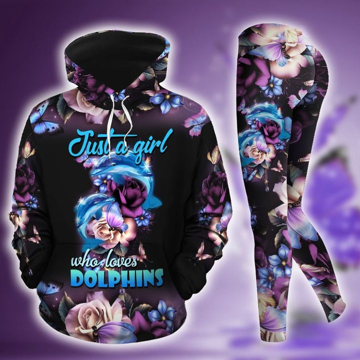 Dolphin Just A Girl Who Love Dolphin Legging Hoodie , Dolphin Legging Hoodie