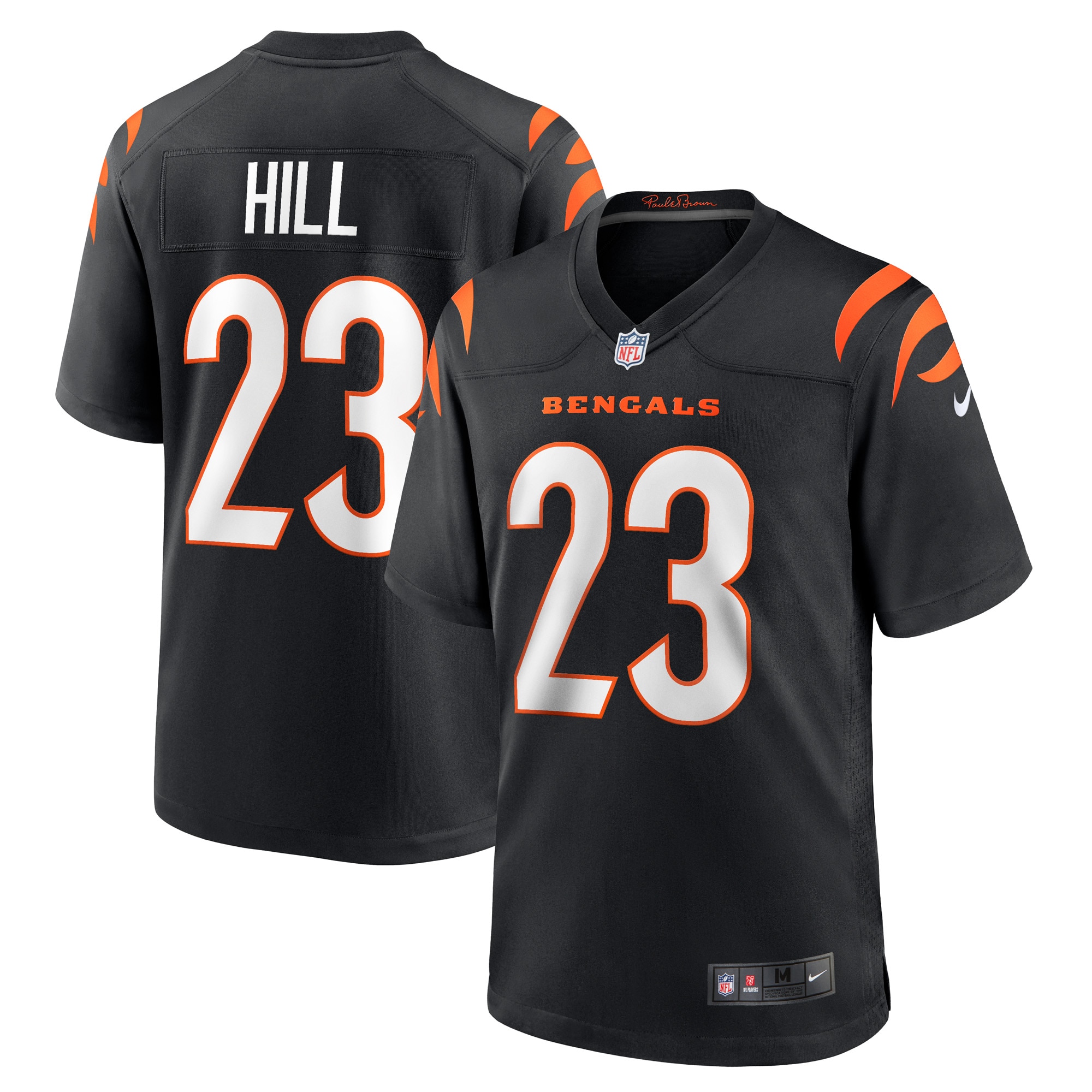 Men’s Cincinnati Bengals Daxton Hill Black Player Game Jersey