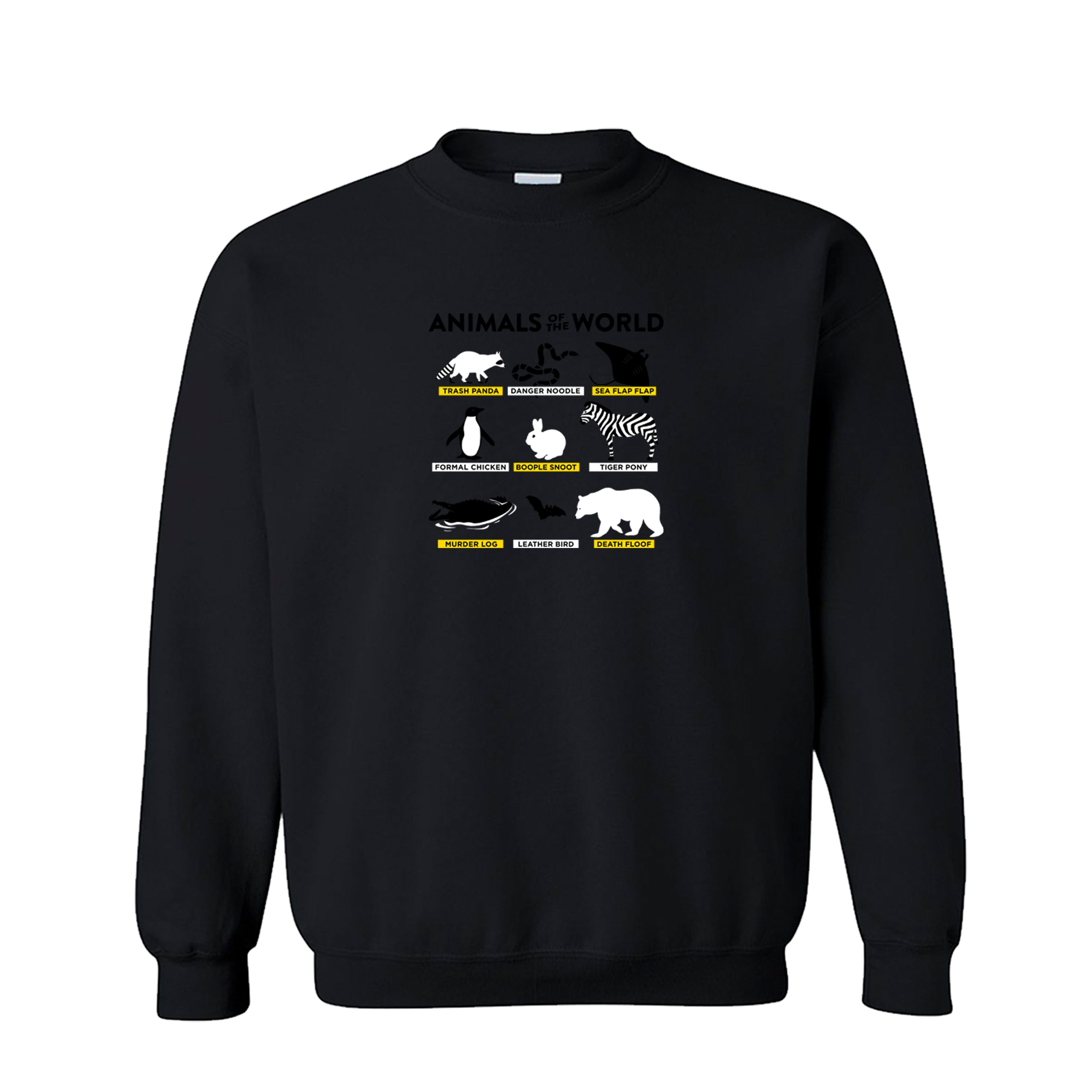 Animals Of The World Unisex Crew Neck Sweatshirt