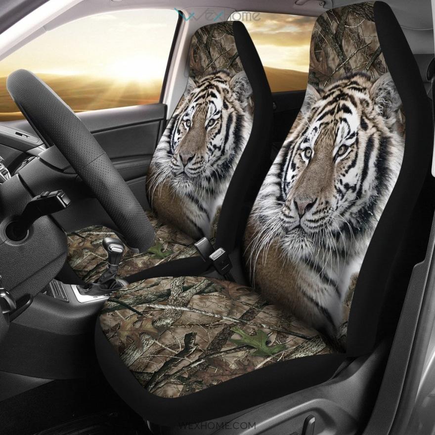 2Pcs Tiger Car Seat Cover