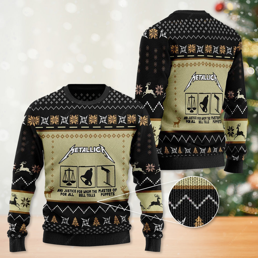 Metallica Ugly Christmas Sweater, Metalic Christmas Sweater 3D, Unique Gifts For Christmas T-Shirt