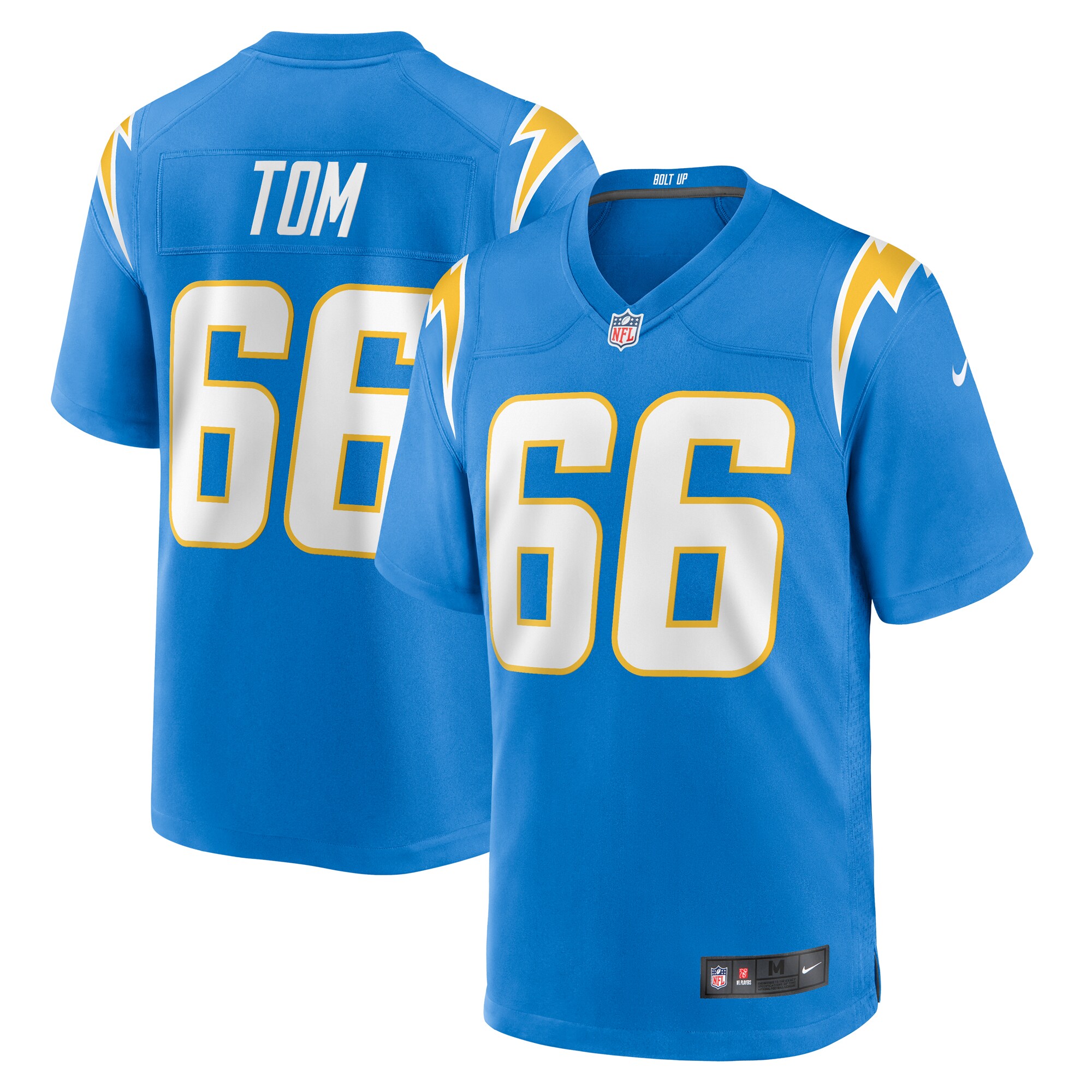 Men’s Los Angeles Chargers Cameron Tom  Powder Blue  Game Jersey