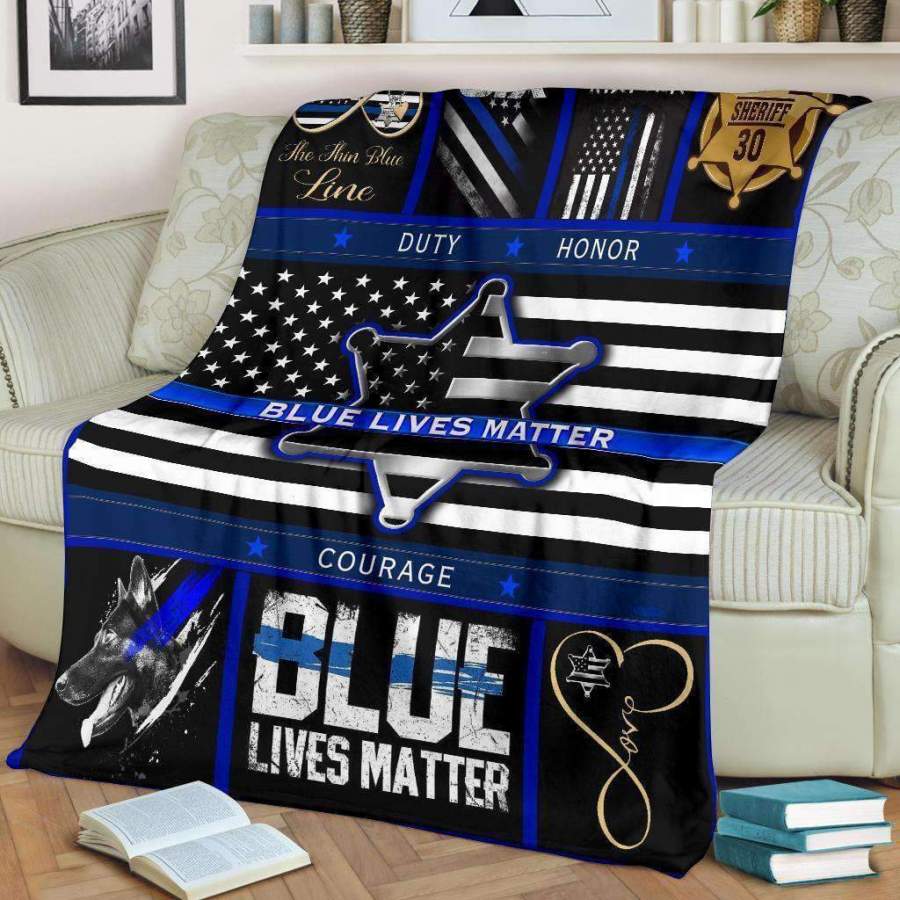 Blue Lives Matter Blanket Gift For People