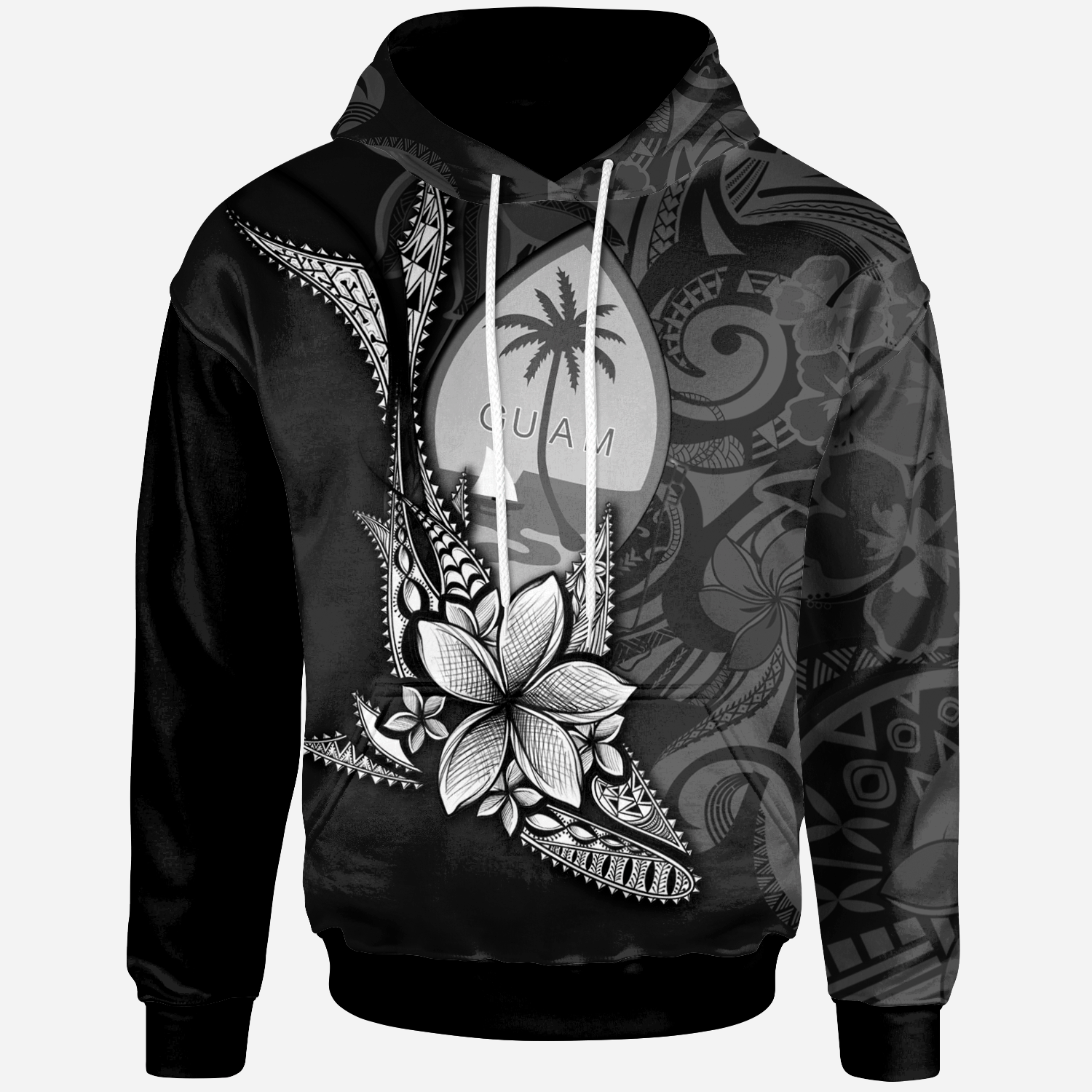 Guam Hoodie – Fish With Plumeria Flowers Style – BN01