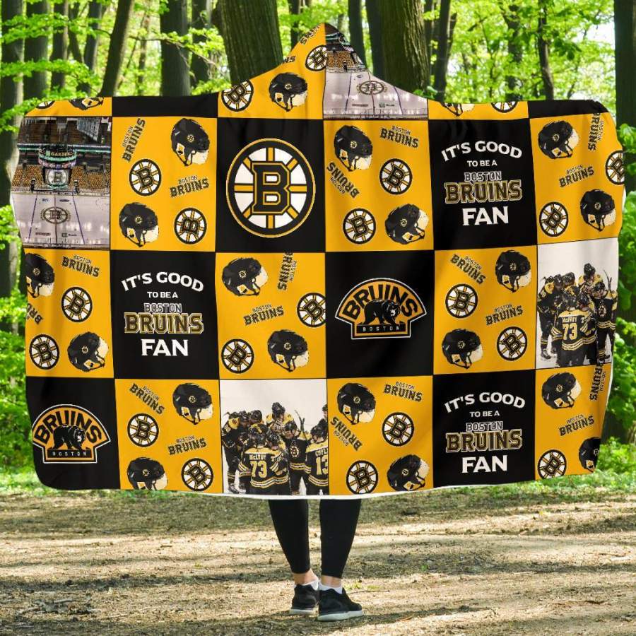 It’s Good To Be A Boston Bruins Fan Hooded Blanket