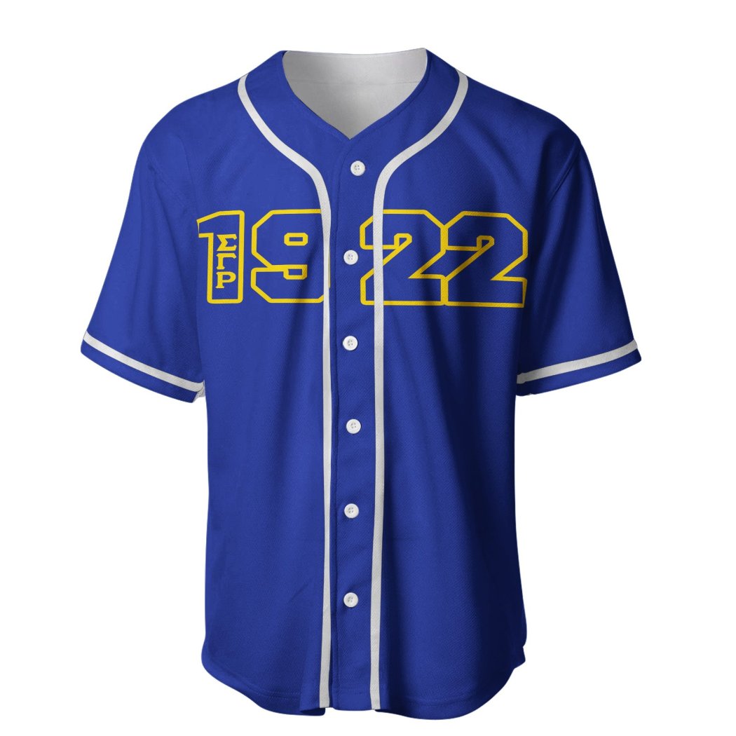 Sigma Gamma Rho 1922 Royal Blue Baseball Jersey Shirt