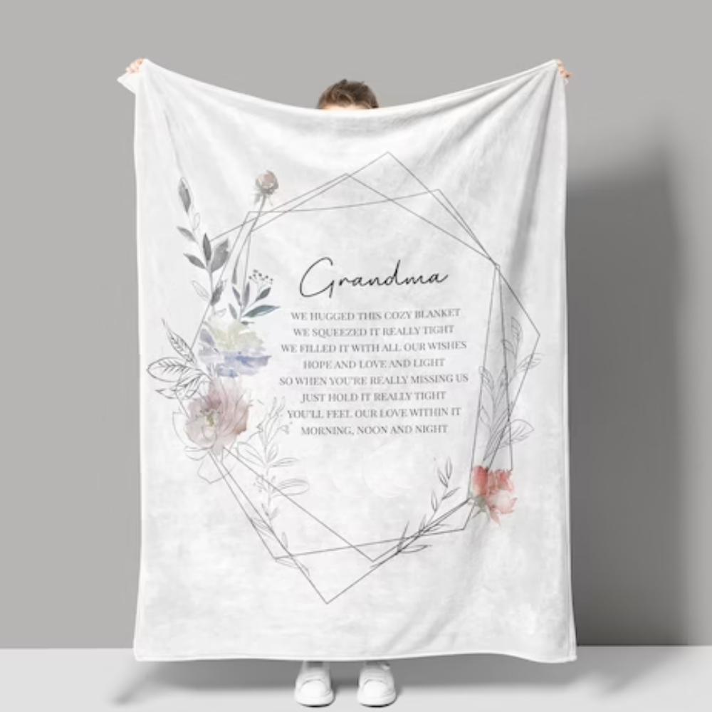 To My Grandma You’Ll Feel Our Love Within This Fleece Blanket Gift For Family Gift From Granddaughter Gift For Grandson Home Decor Bedding Couch Sofa Soft And Comfy Cozy