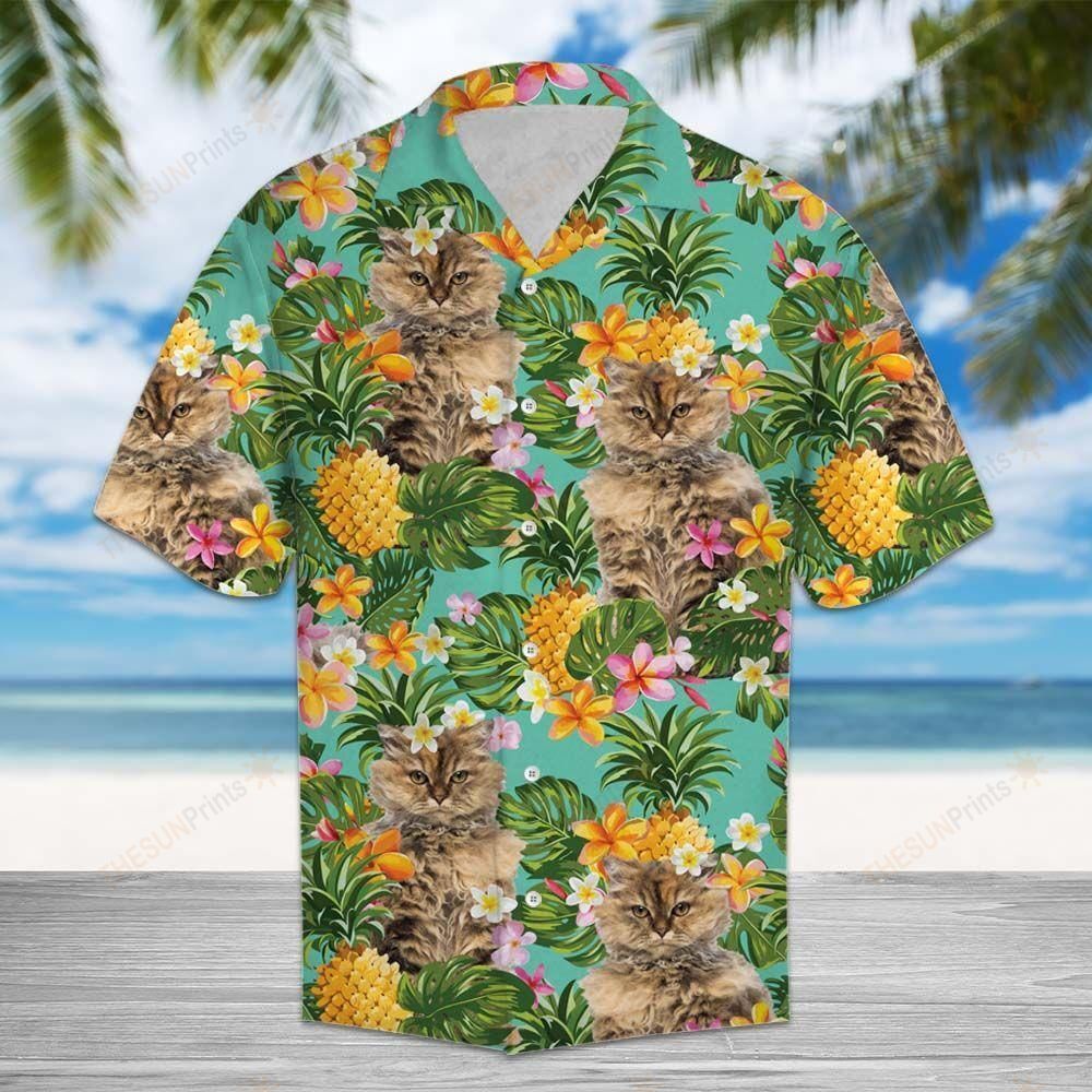 Tropical Pineapple Selkirk Rex Hawaiian Shirt Ha8970