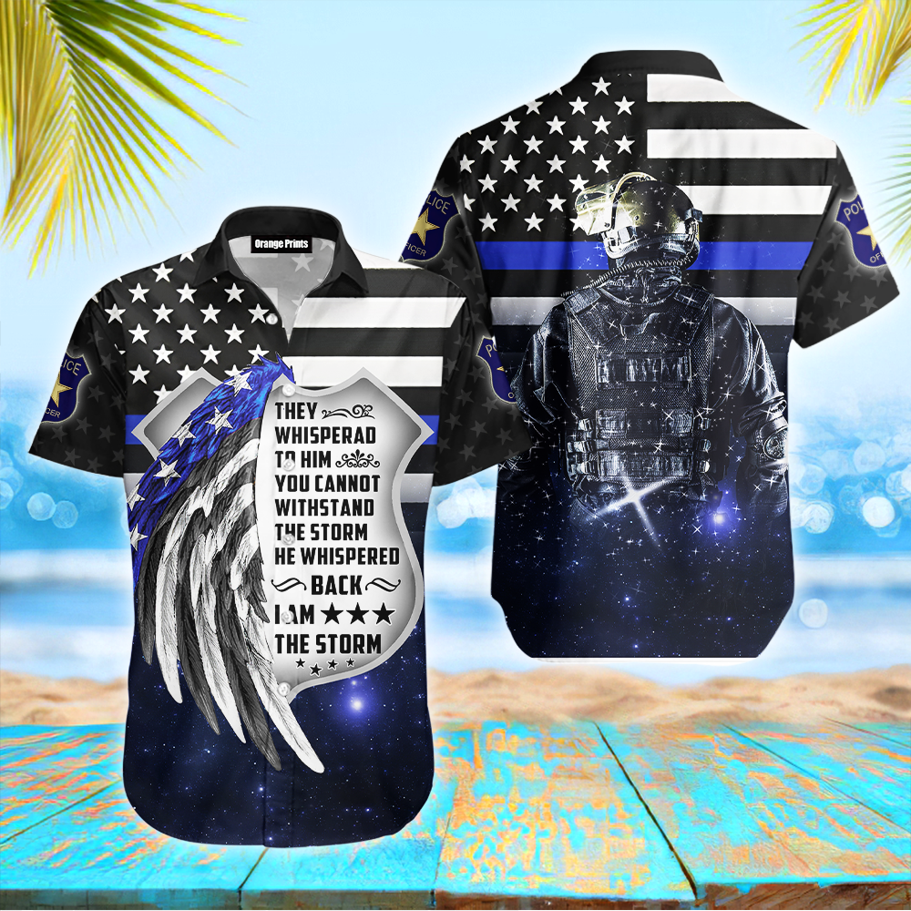 Thin Blue Line Police Aloha Hawaii Shirts For Men Women Ha95662