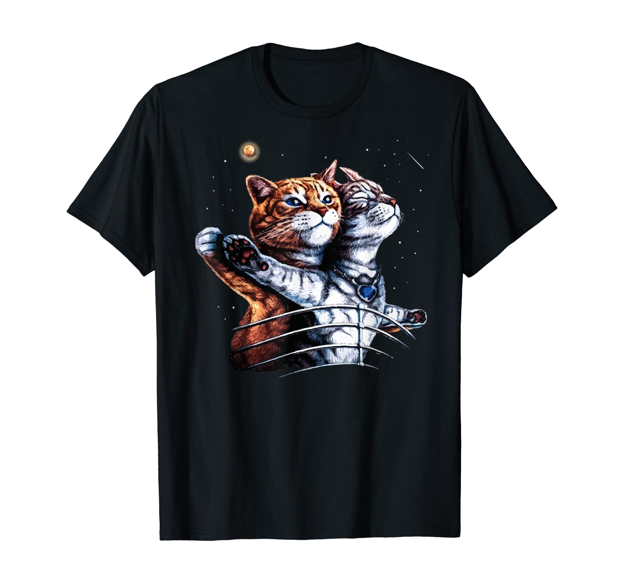 Retro Titanic Cat Kitten Lover Funny Vintage Tees Summer T-Shirt