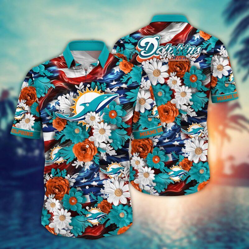 Miami Dolphins Nfl Flower Hawaii Shirt  Custom Summer Football V13