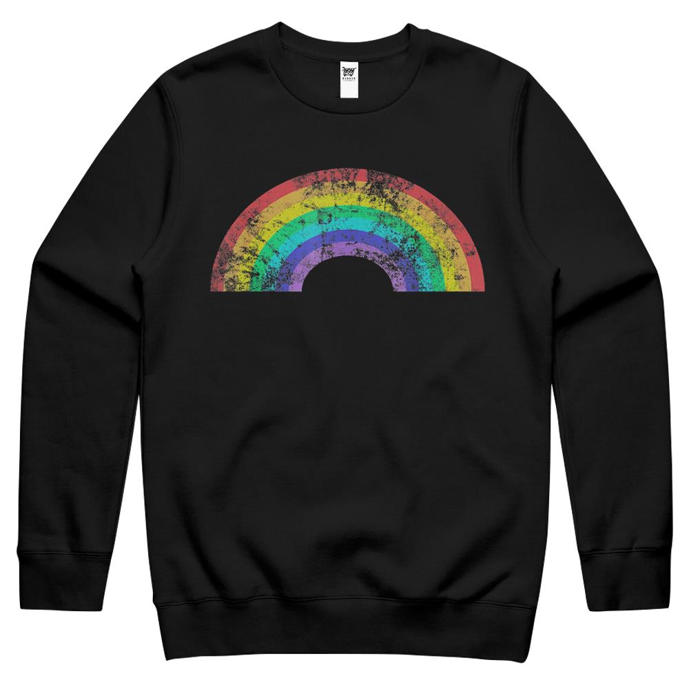 Rainbow Shirt Vintage Retro 80’S Style Gay Pride Gift Crewneck Sweatshirt