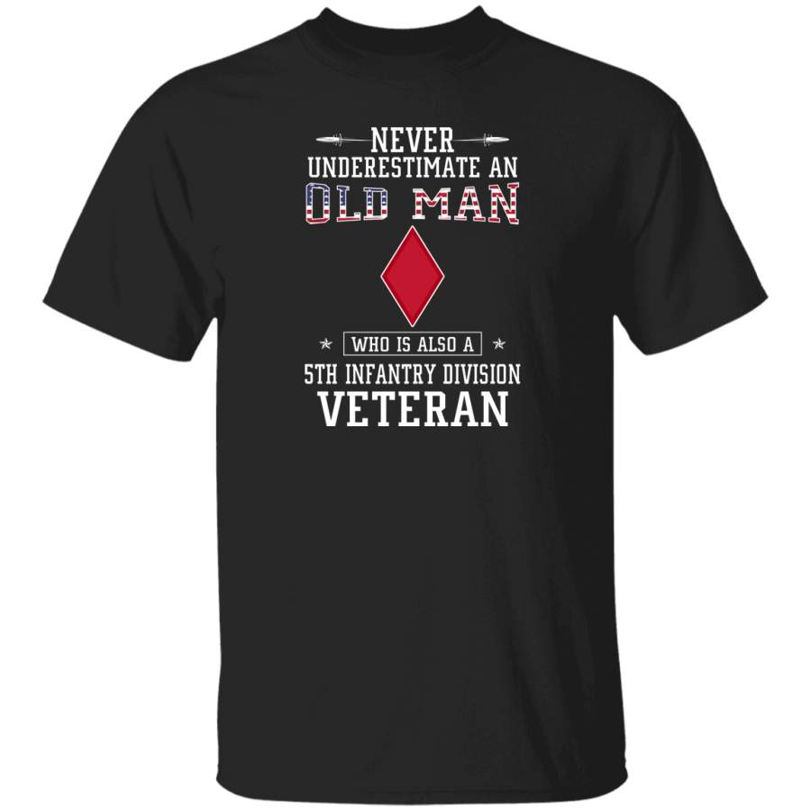 Never Underestimate a 5th Infantry Division Veteran T-Shirt Veterans Day Christmas Gift Mug