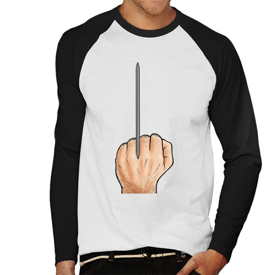 Wolverine Giving The Finger X Men Men’s Baseball Long Sleeved T-Shirt