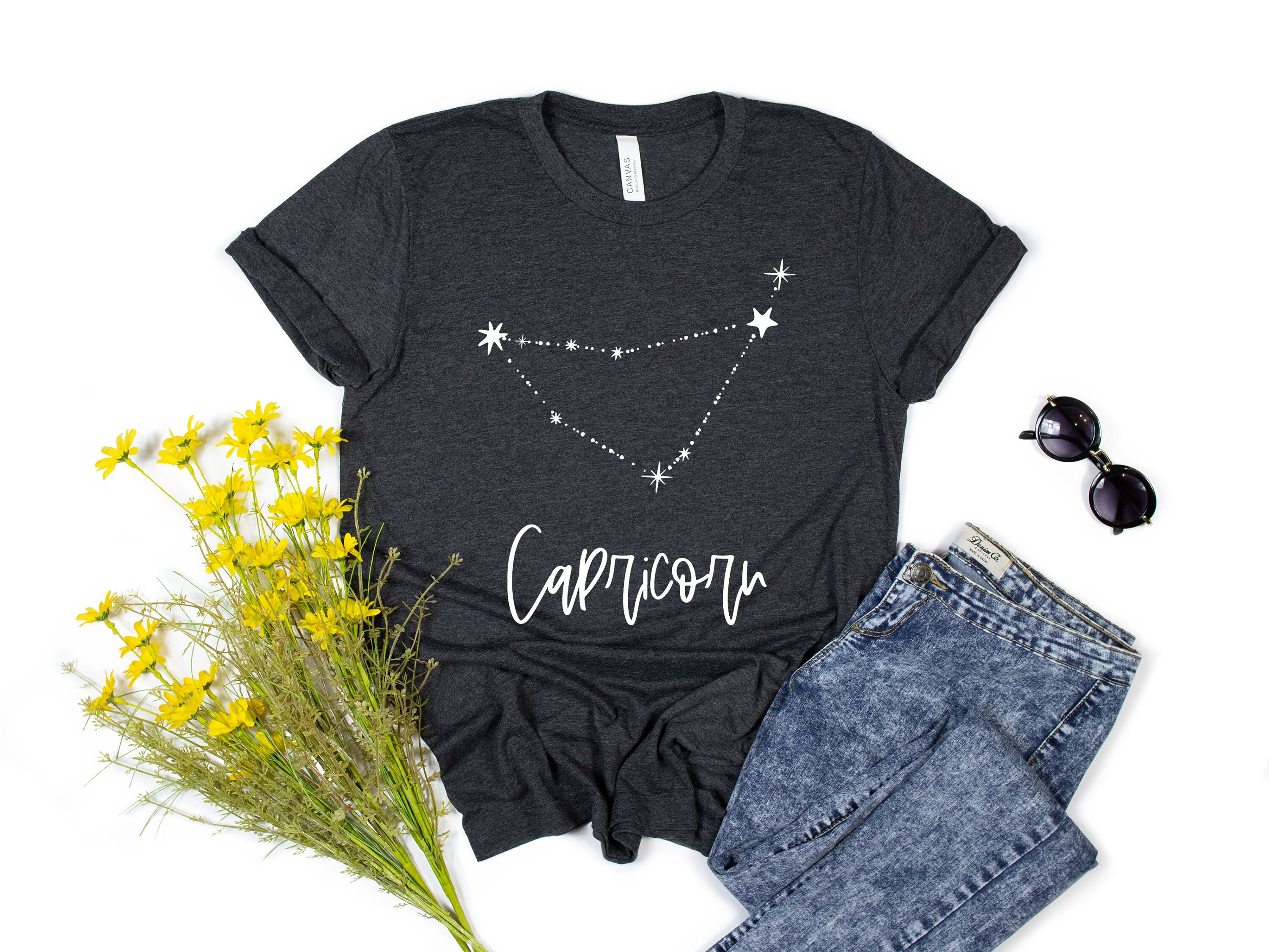 Capricorn T-shirt | Capricorn Shirt for Capricorn Girl, Capricorn Shirts With Capricorn Zodiac Sign, Capricorn Horoscope Birthday Gift