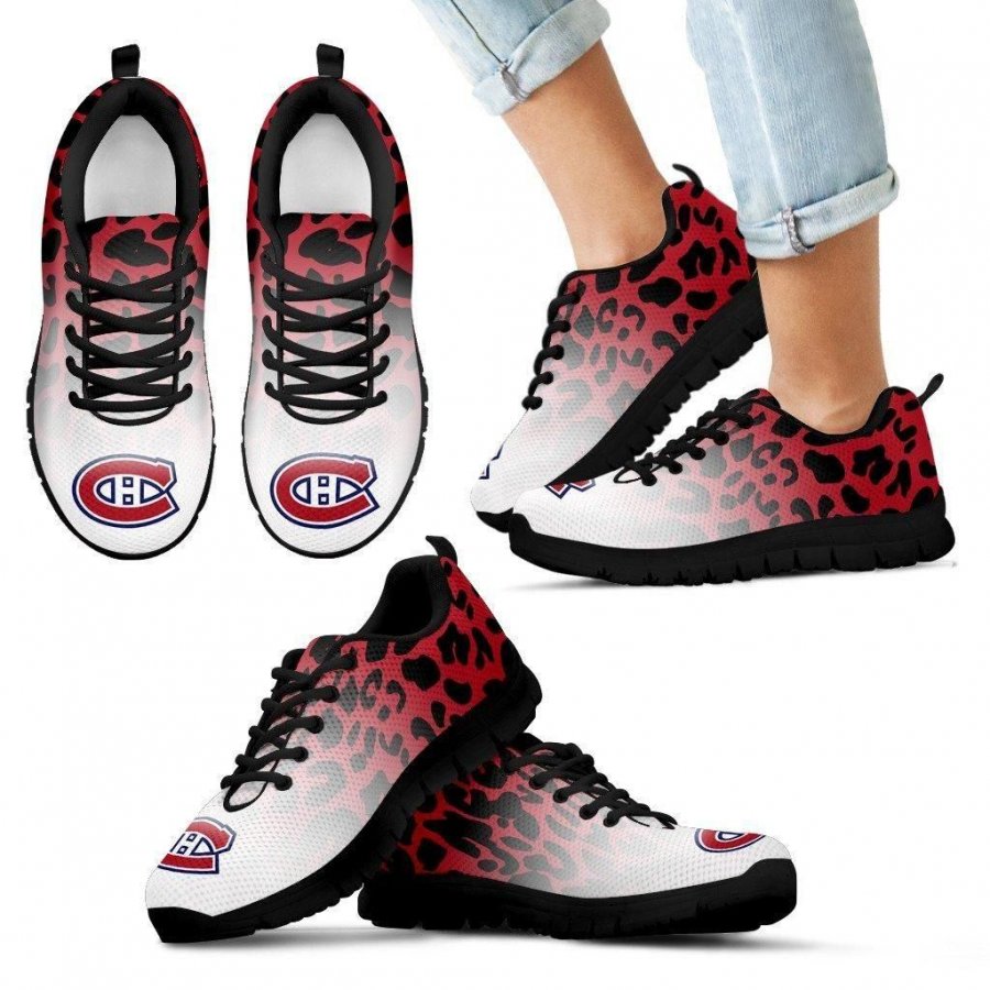 Perfect Montreal Canadiens Sneakers Leopard Pattern Awesome #882