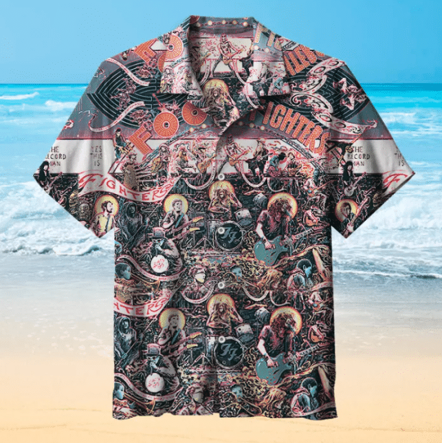 Foo Fighters For Man And Woman Print Short Sleeve Hawaii Shirt Ha28196