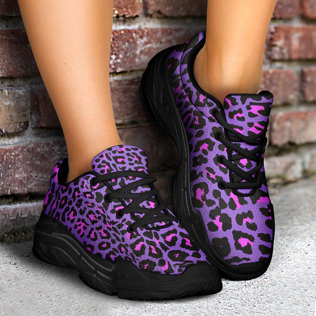 Purple Leopard Chunky Sneaker