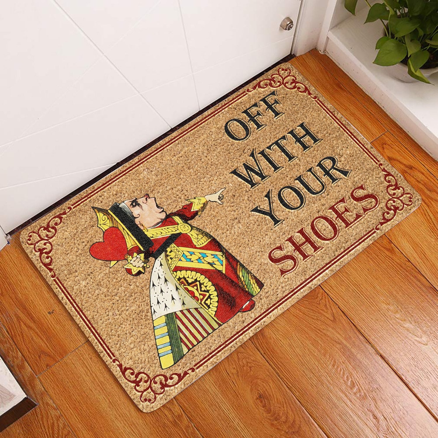 Off With Your Shoes All Over Printing Doormat Pre1885