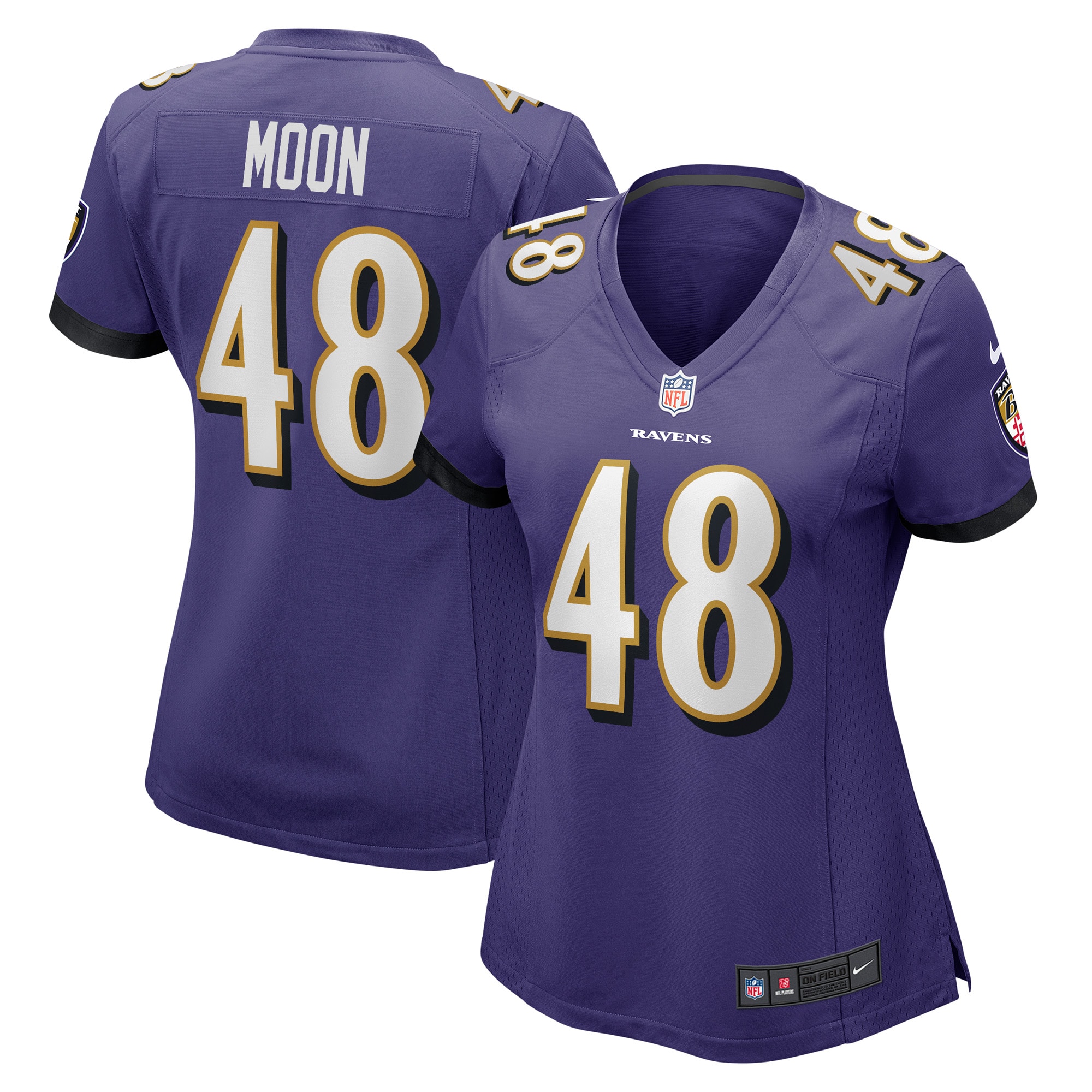 Jeremiah Moon Baltimore Ravens Women's Game Player Jersey – Purple