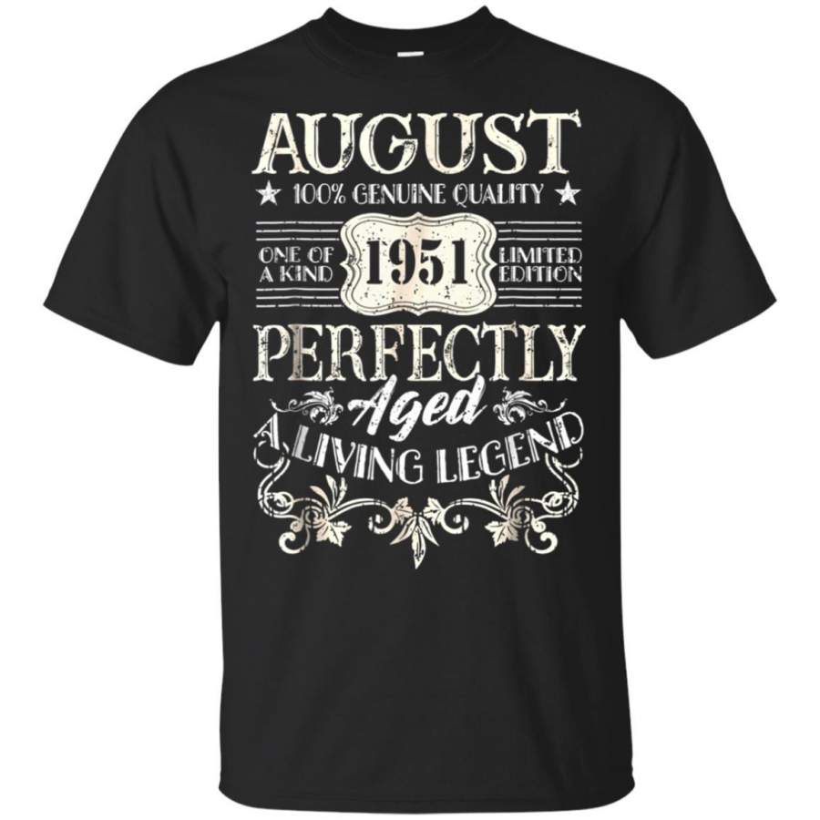 August 1951 T-Shirt Retro Vintage 68th Birthday Decoration