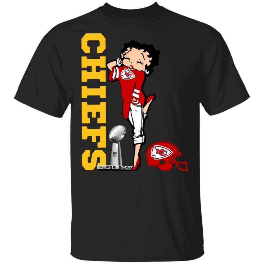 Kansas City Chiefs Super Bowl Champs T-shirt Betty Boop Tee MT02