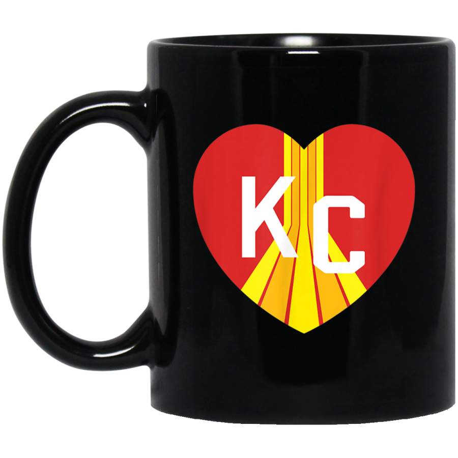 Kansas City Heart Retro 80s 90s Throwback KC Red Hearts Mug