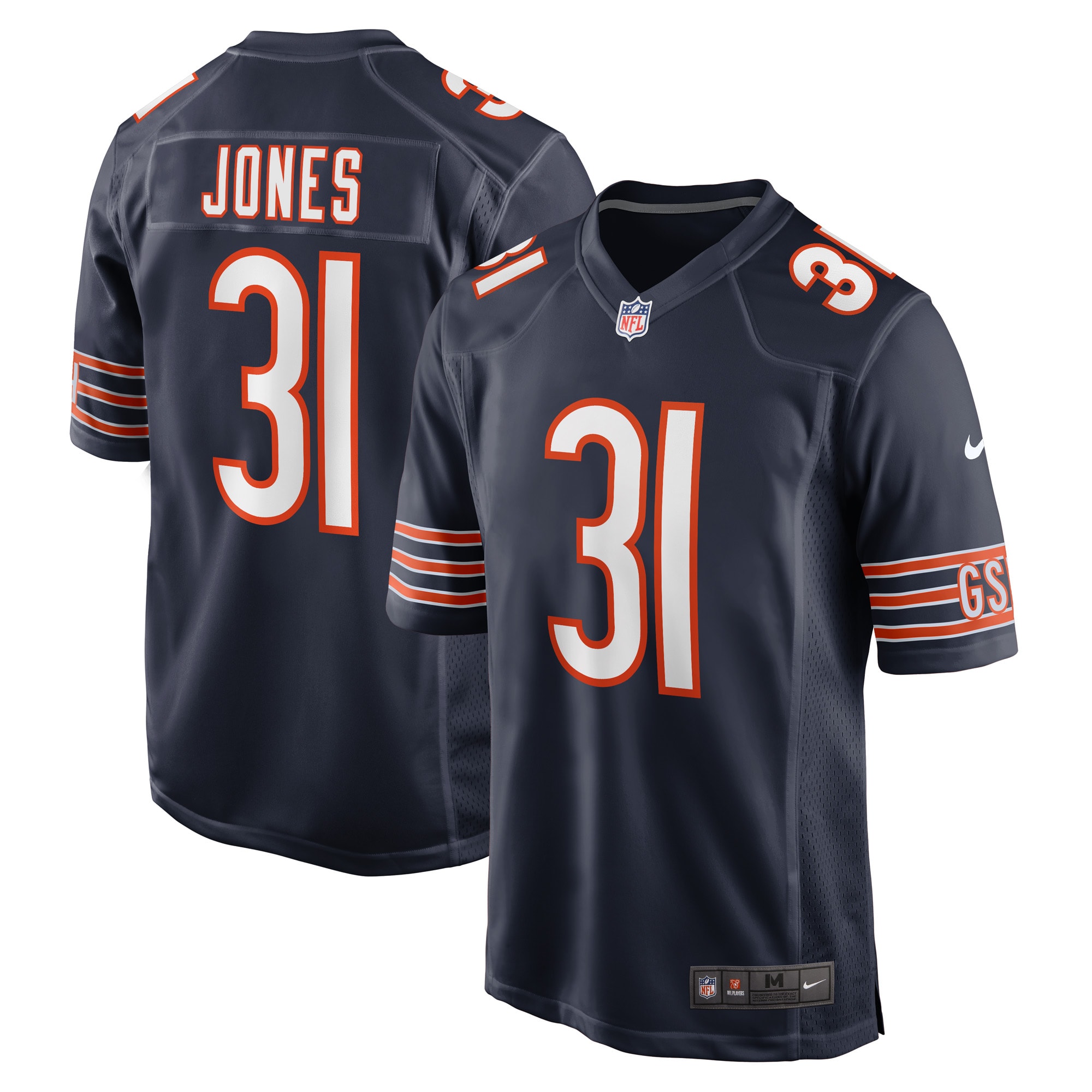 Men’s Chicago Bears Jaylon Jones Navy Game Player Jersey