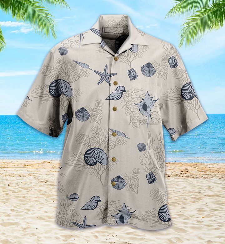 Ocean Seashell Coral Beige Hawaii Shirt Hawaii For Men Women Ha28032