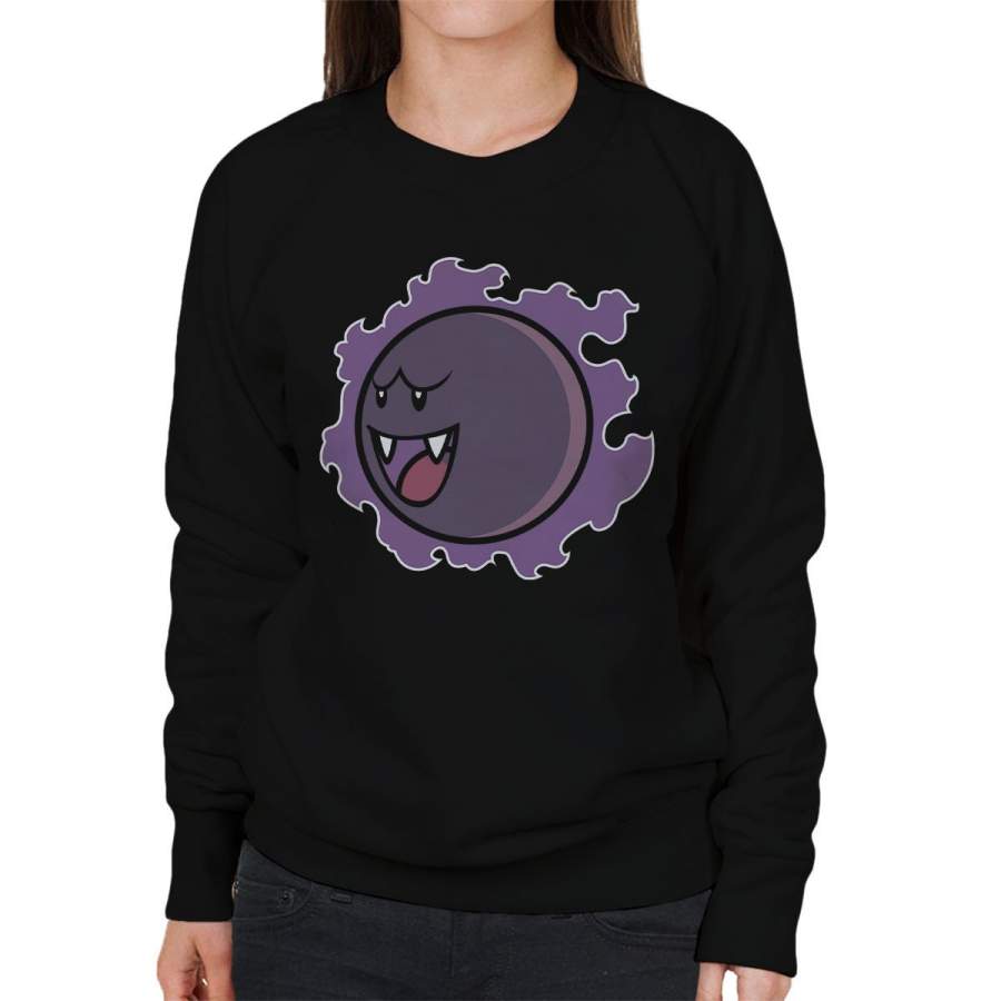 Pokeboo Pokemon Mario Ghost Ghastly Women’s Sweatshirt