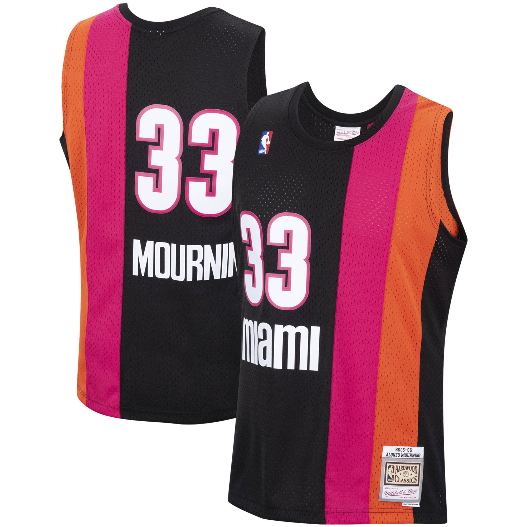 Alonzo Mourning Miami Heat Mitchell & Ness 2005-06 Hardwood Classics Swingman Jersey – Black NBA