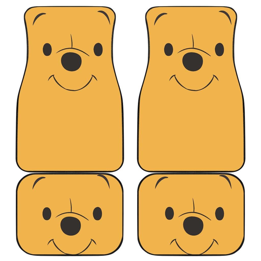 Pooh Front And Back Car Mats 2 Personalized Car Seat Floor Mat Custom Print